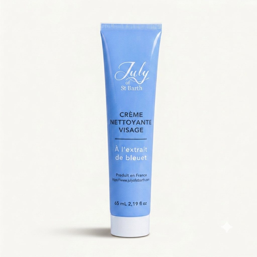 Crème Nettoyante Visage à l’extrait de Bleuet signée JULY OF ST BARTH